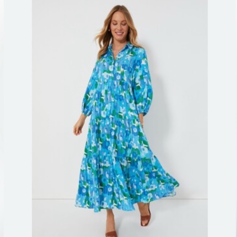 Tuckernuck Pomander Place Amalfi Watercolor Mabel Maxi Dress